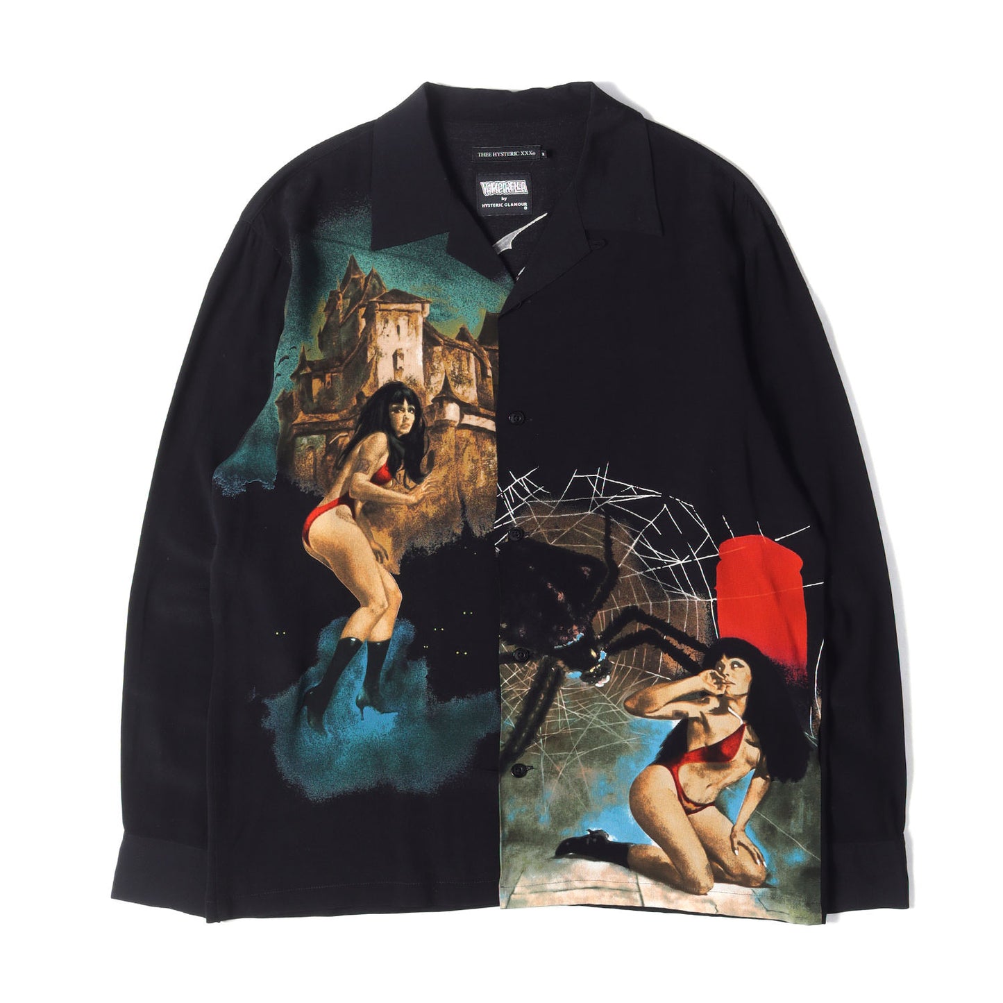 21AW VP/THE ART OF VAMPIRELLA オープンカラー レーヨン シャツ