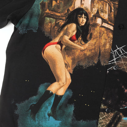 21AW VP/THE ART OF VAMPIRELLA オープンカラー レーヨン シャツ