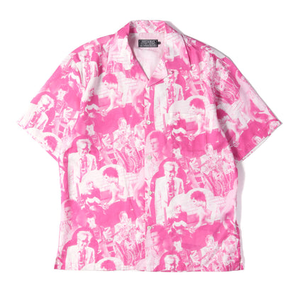 25SS DENNIS MORRIS/BOLLOKS ANARCHY MIX柄 オープンカラー シルク シャツ
