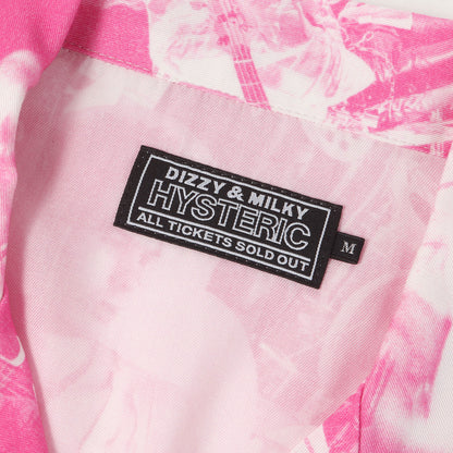 25SS DENNIS MORRIS/BOLLOKS ANARCHY MIX柄 オープンカラー シルク シャツ