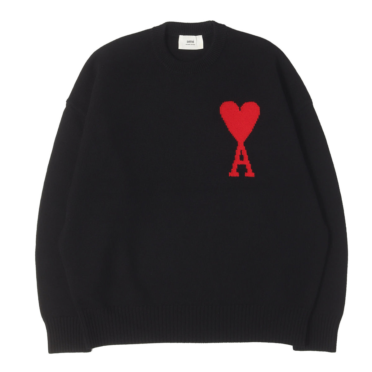 ハートロゴ ジャガード ニット セーター (Ami de Cœur Crewneck Sweater)