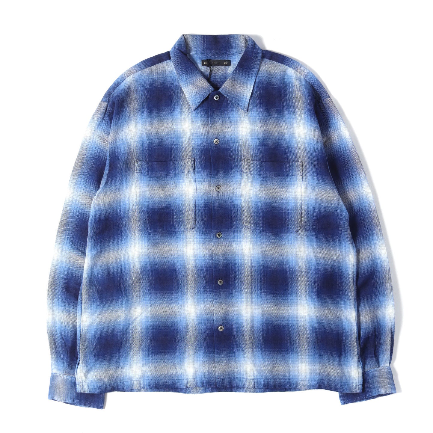 26SS オンブレチェック ライトフランネル シャツ (R.Flannel Ombre Open Collar SH)