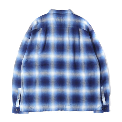 26SS オンブレチェック ライトフランネル シャツ (R.Flannel Ombre Open Collar SH)