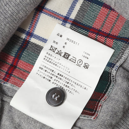 20AW タータンチェック フランネル 切替 ニット カーディガン