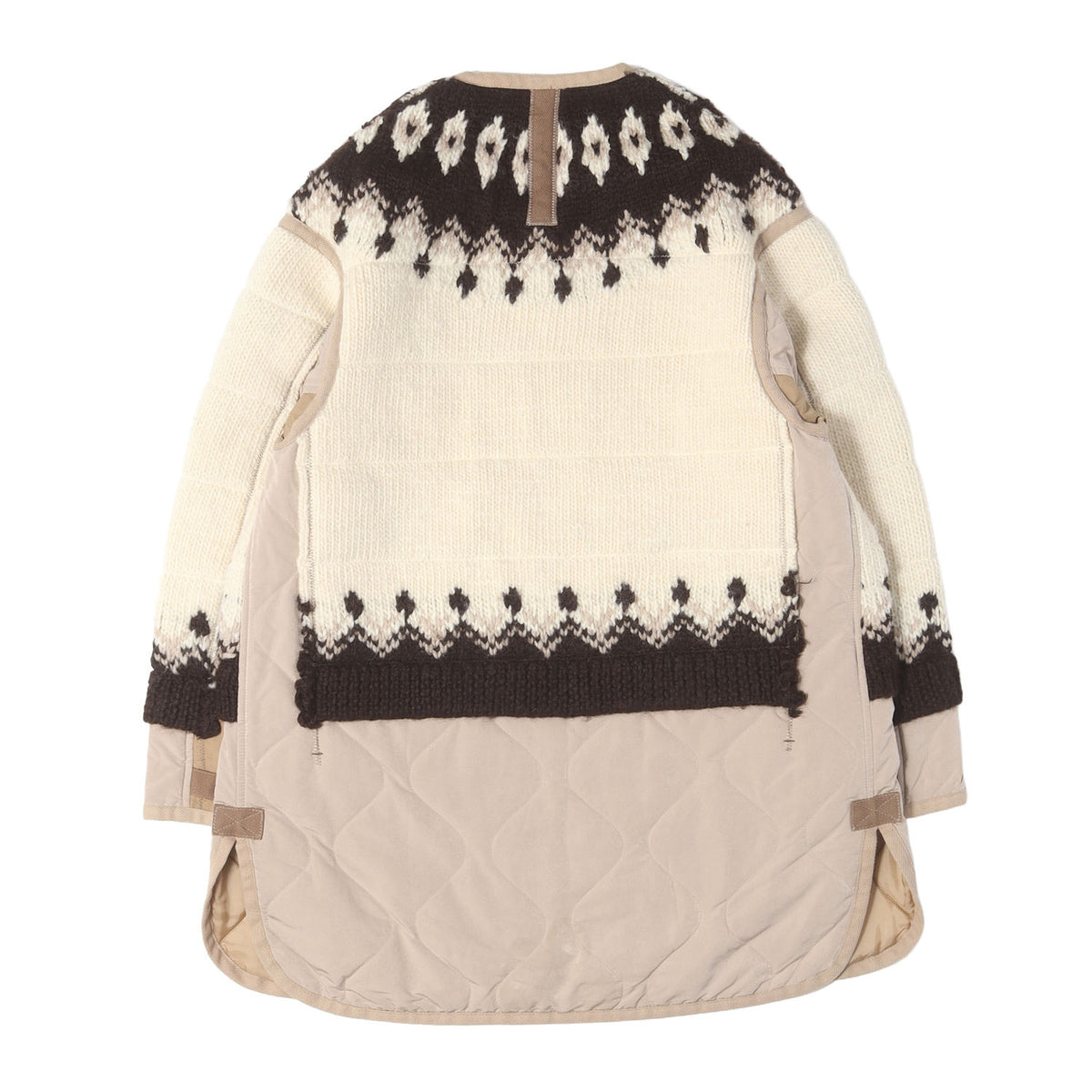 21AW ローゲージニット ナイロンタフタ コンビ ジップ ジャケット
