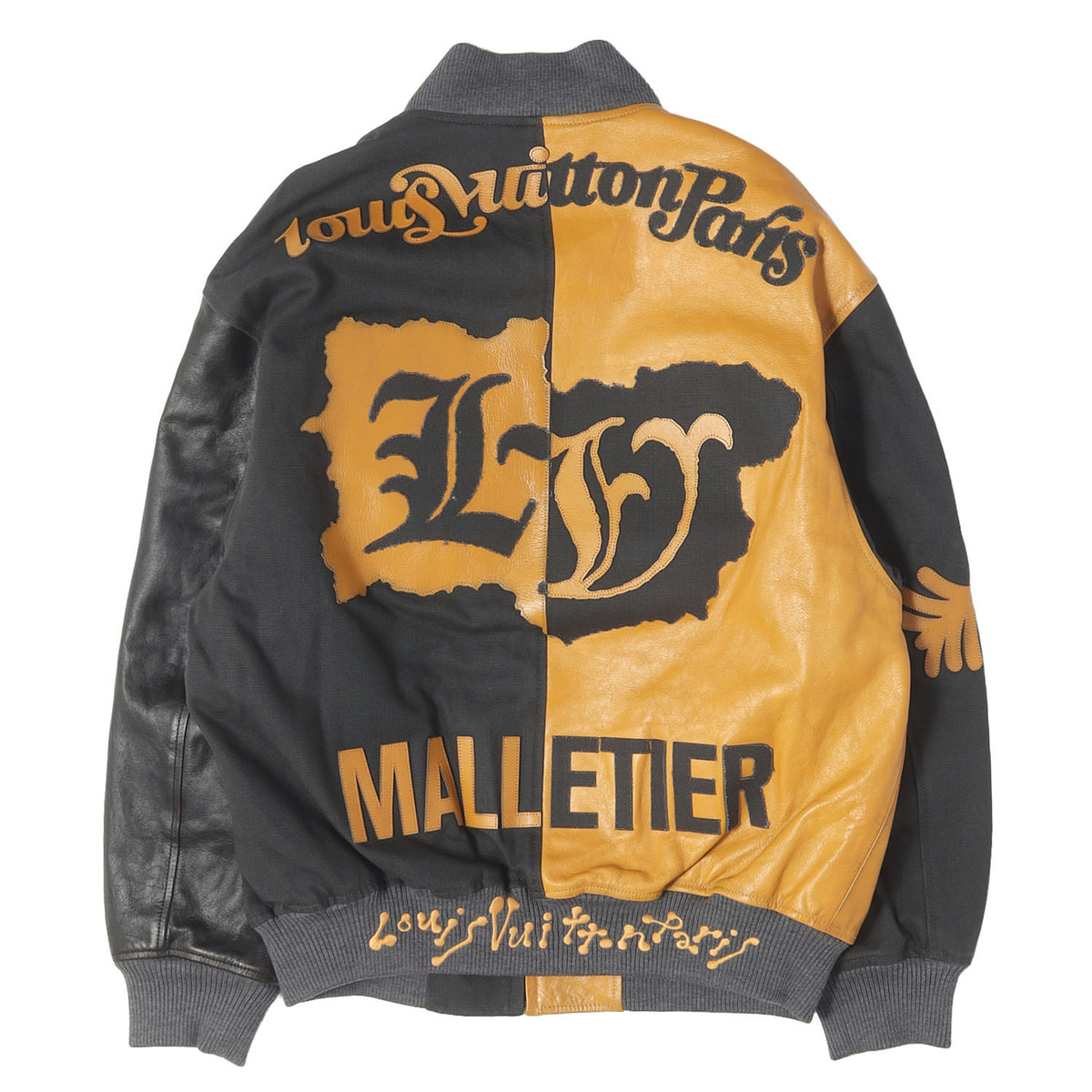 23SS ミックスキャンバス レザー ボンバージャケット (Mixed Canvas and Leather Bomber)