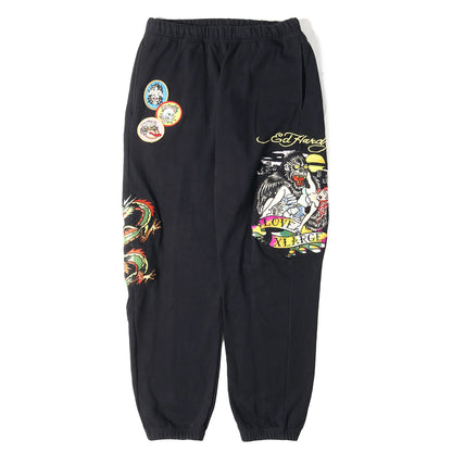 24AW × ED HARDY グラフィック ワッペン刺繍 スウェット パンツ