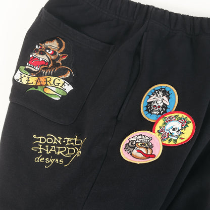 24AW × ED HARDY グラフィック ワッペン刺繍 スウェット パンツ