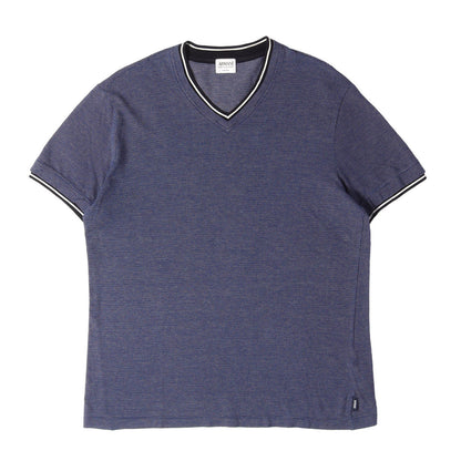 フェイクレイヤード コットンニット Vネック Tシャツ