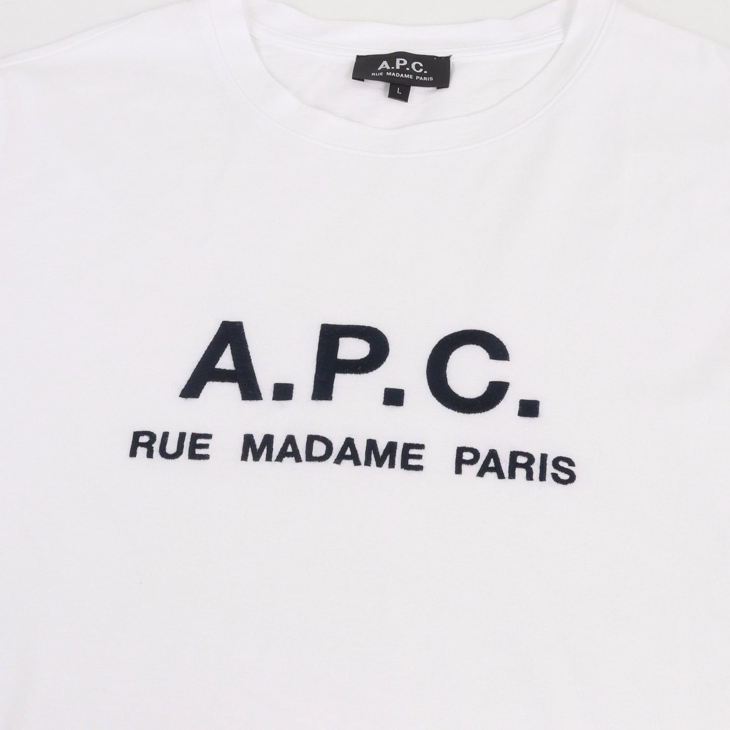 近年モデル リュ マダム ロゴ 刺繍 Ｔシャツ (T-SHIRT RUE MADAME HOMME) / MADE IN JAPAN