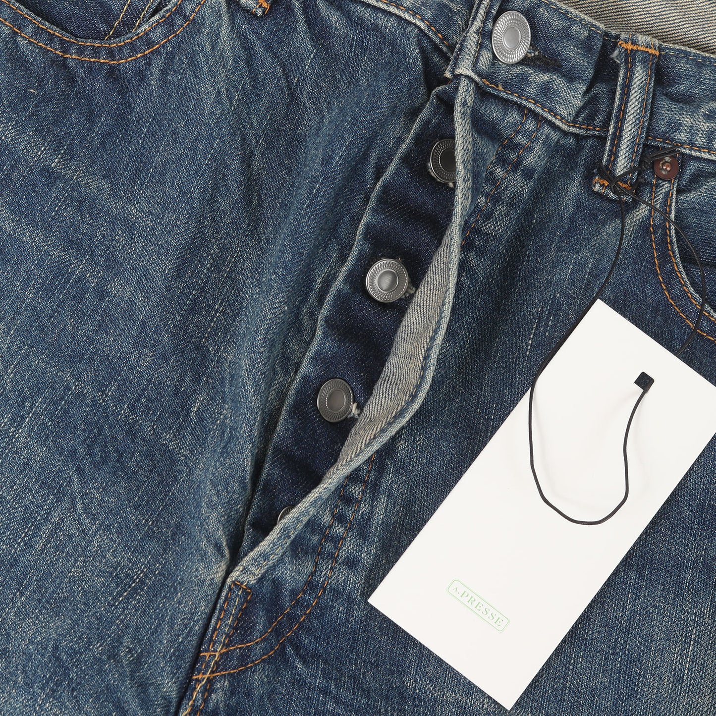 24SS ウォッシュド加工 ワイド デニムパンツ (Washed Denim Wide Pants)