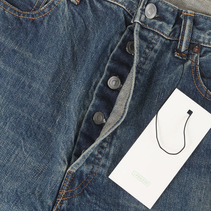 24SS ウォッシュド加工 ワイド デニムパンツ (Washed Denim Wide Pants)
