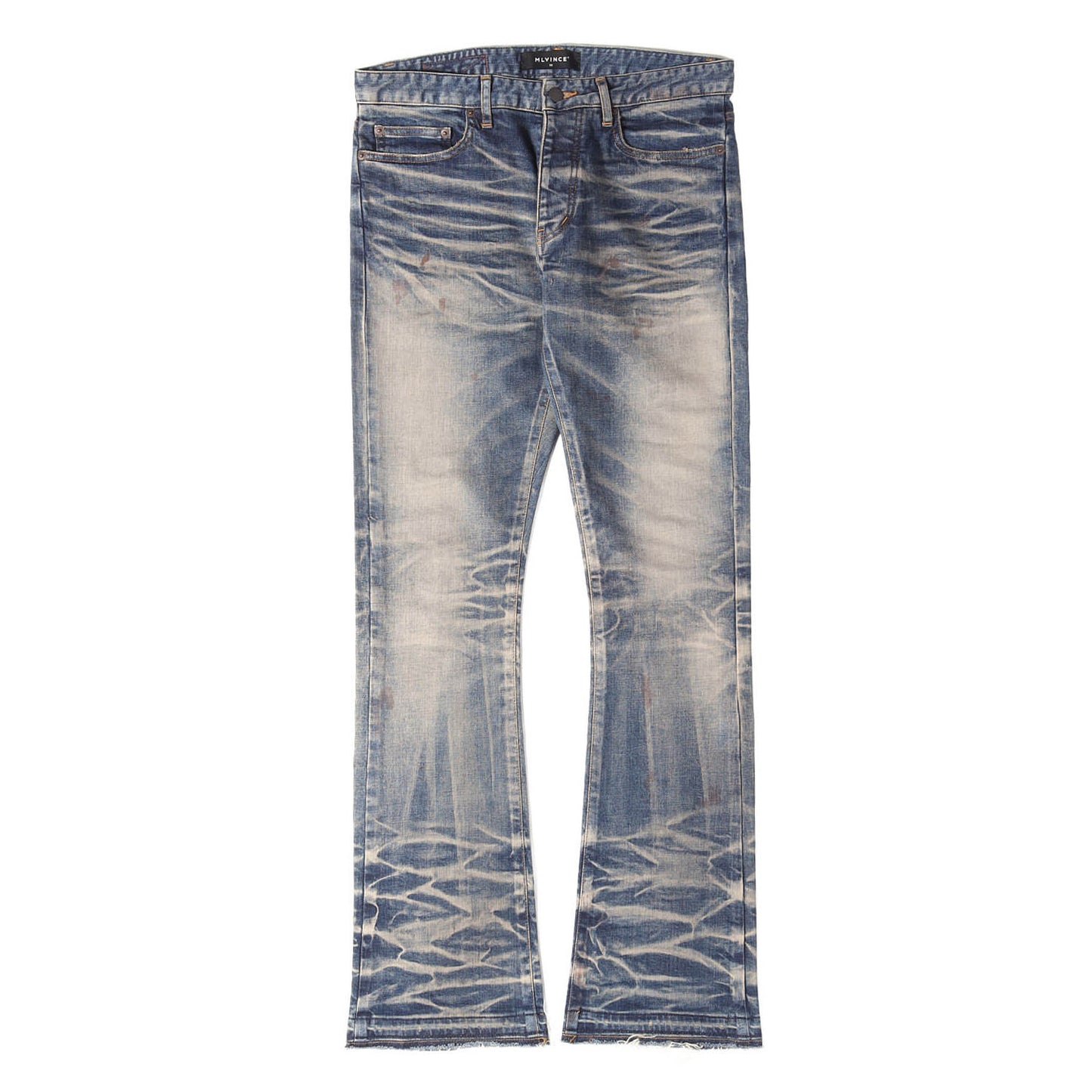 22AW ヴィンテージ加工 スリム フレア ストレッチ デニム パンツ (type-2 flare slim jeans)