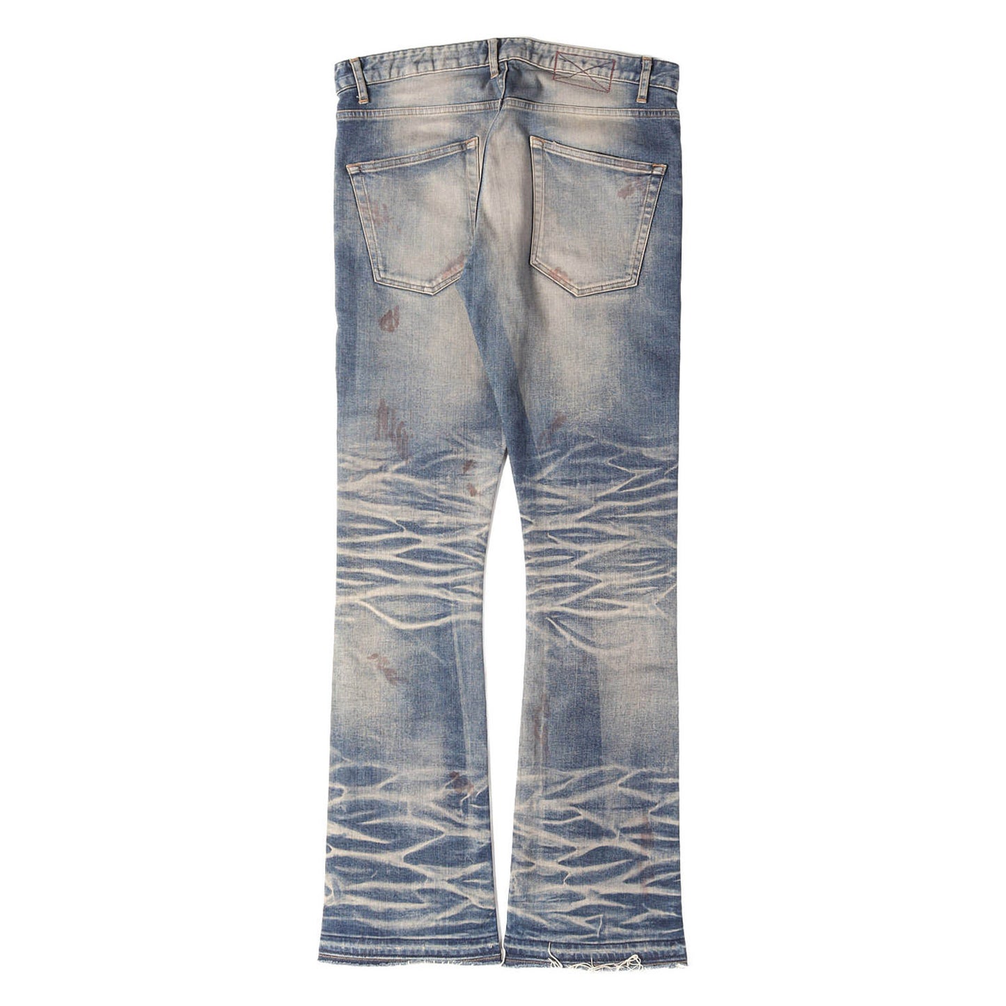 22AW ヴィンテージ加工 スリム フレア ストレッチ デニム パンツ (type-2 flare slim jeans)