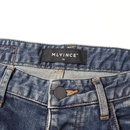 22AW ヴィンテージ加工 スリム フレア ストレッチ デニム パンツ (type-2 flare slim jeans)