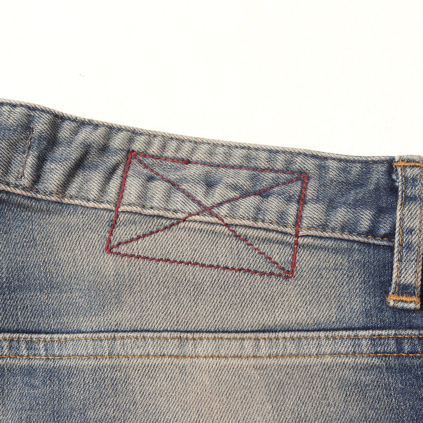 22AW ヴィンテージ加工 スリム フレア ストレッチ デニム パンツ (type-2 flare slim jeans)