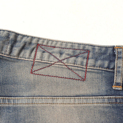 22AW ヴィンテージ加工 スリム フレア ストレッチ デニム パンツ (type-2 flare slim jeans)