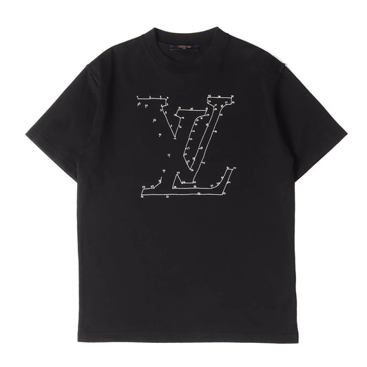 ヴァージル･アブロー LV ロゴ ステッチ 刺繍 Tシャツ