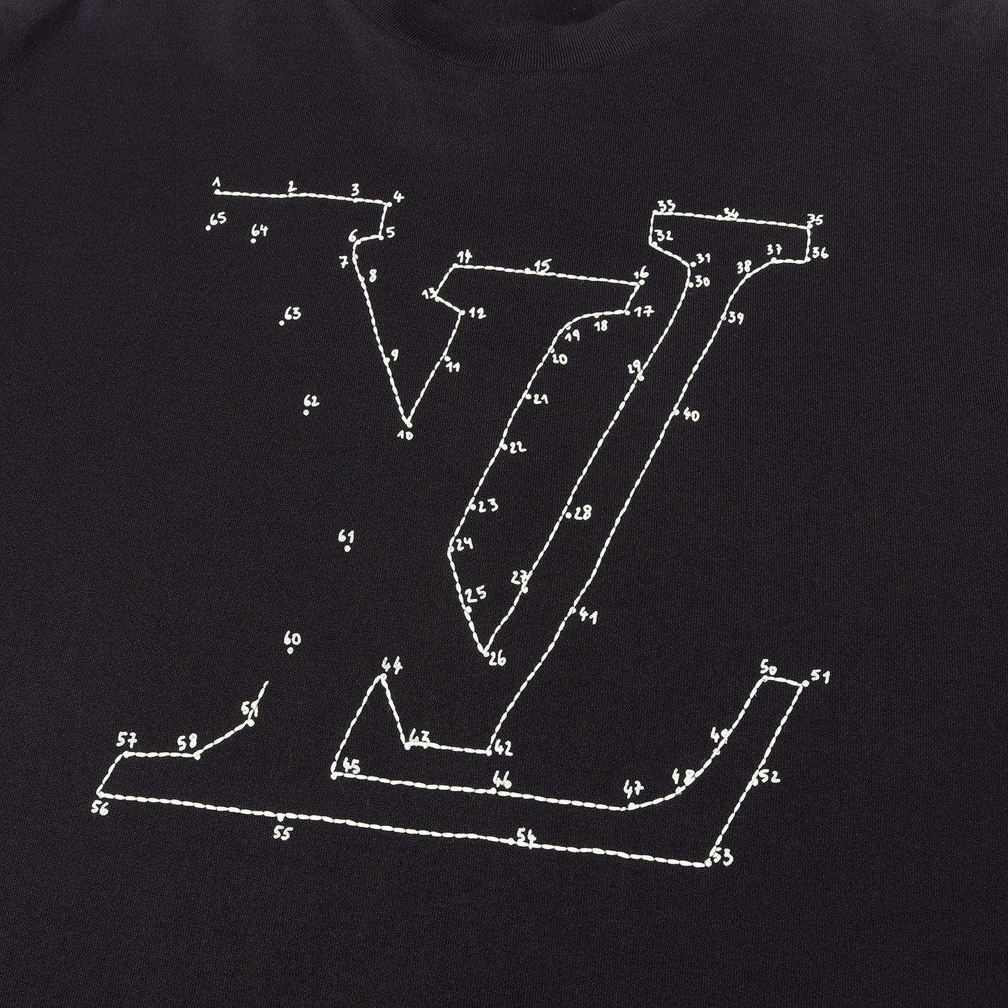 ヴァージル･アブロー LV ロゴ ステッチ 刺繍 Tシャツ