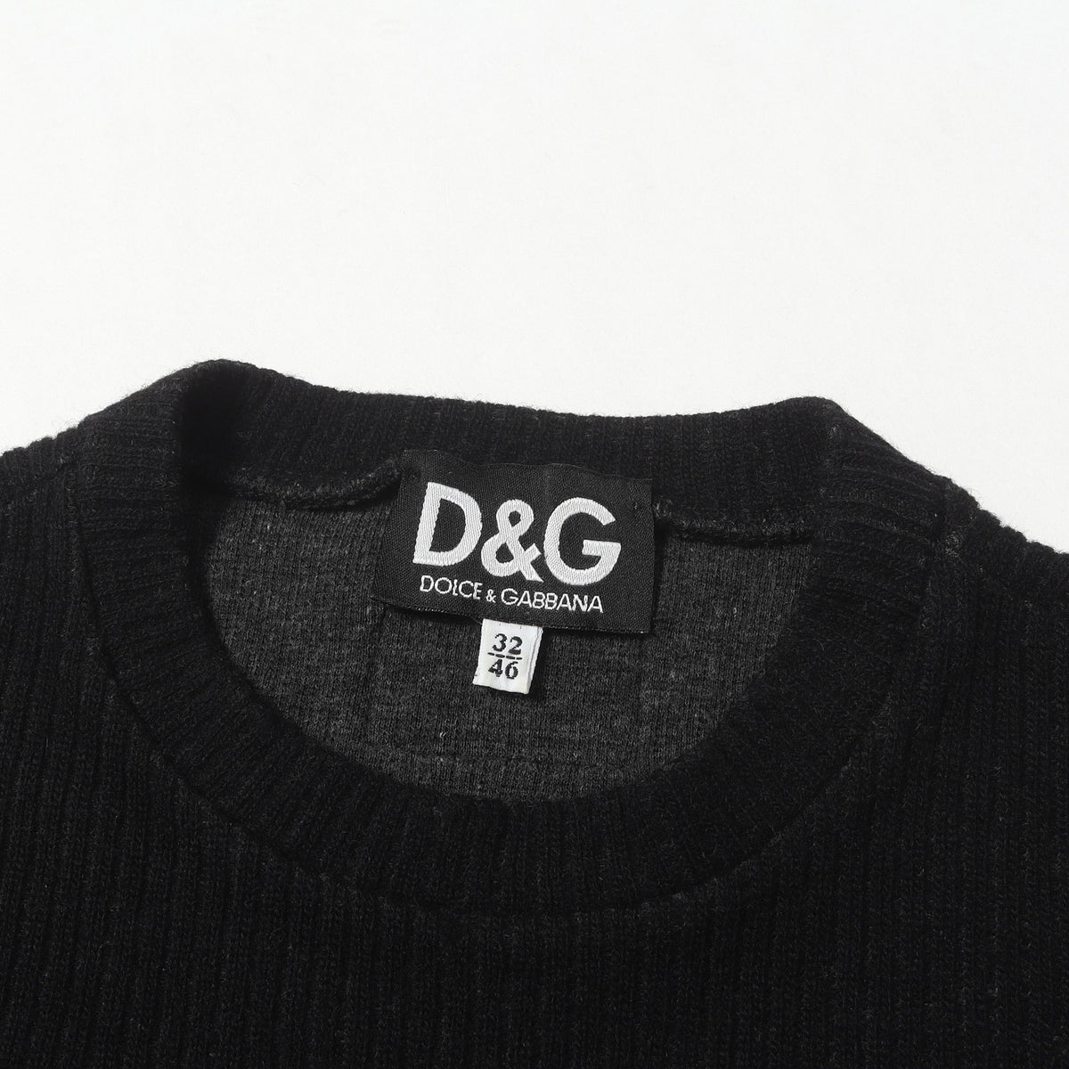 90s ロゴパッチ刺繍 ウール ニット セーター / MADE IN ITALY