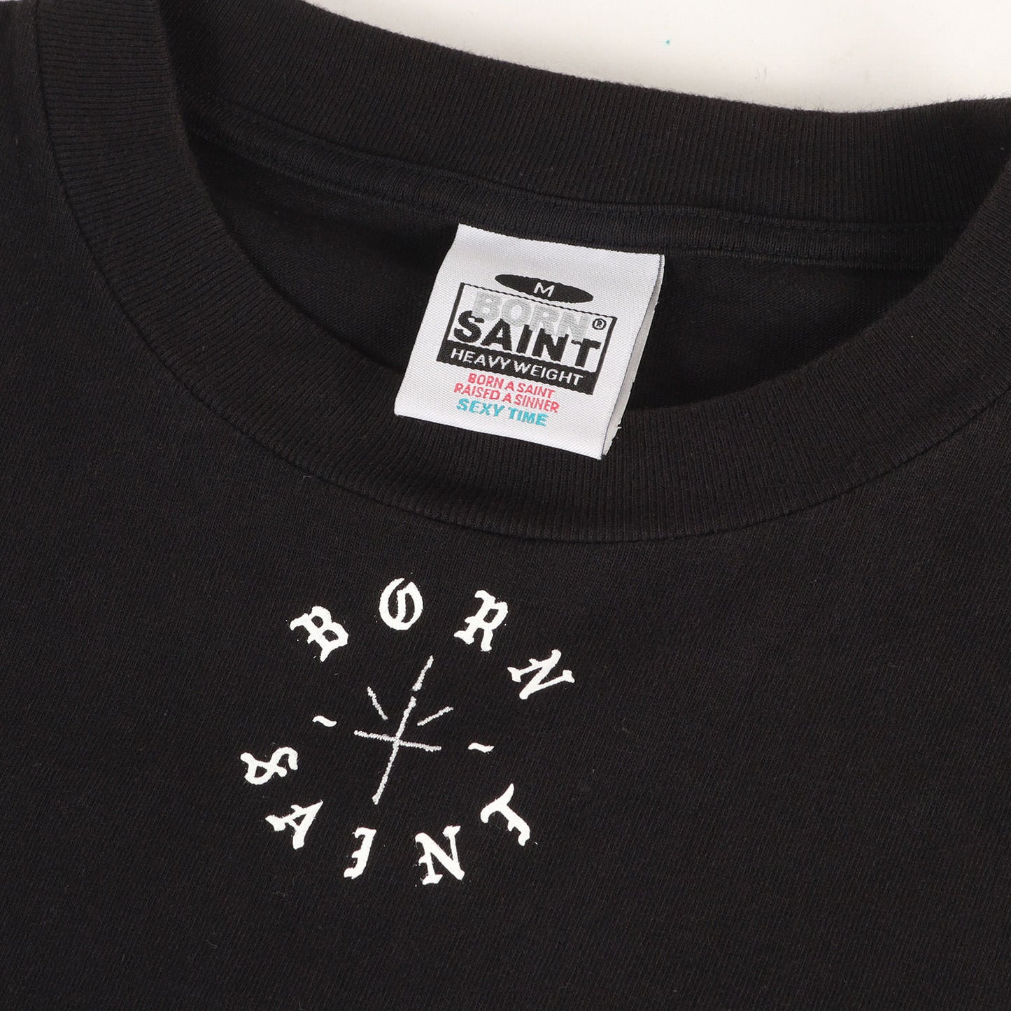24SS × BORN X RAISED ロゴ プリント刺繍 ロングスリーブ Tシャツ (BR_LS TEE / BORN SAINT )