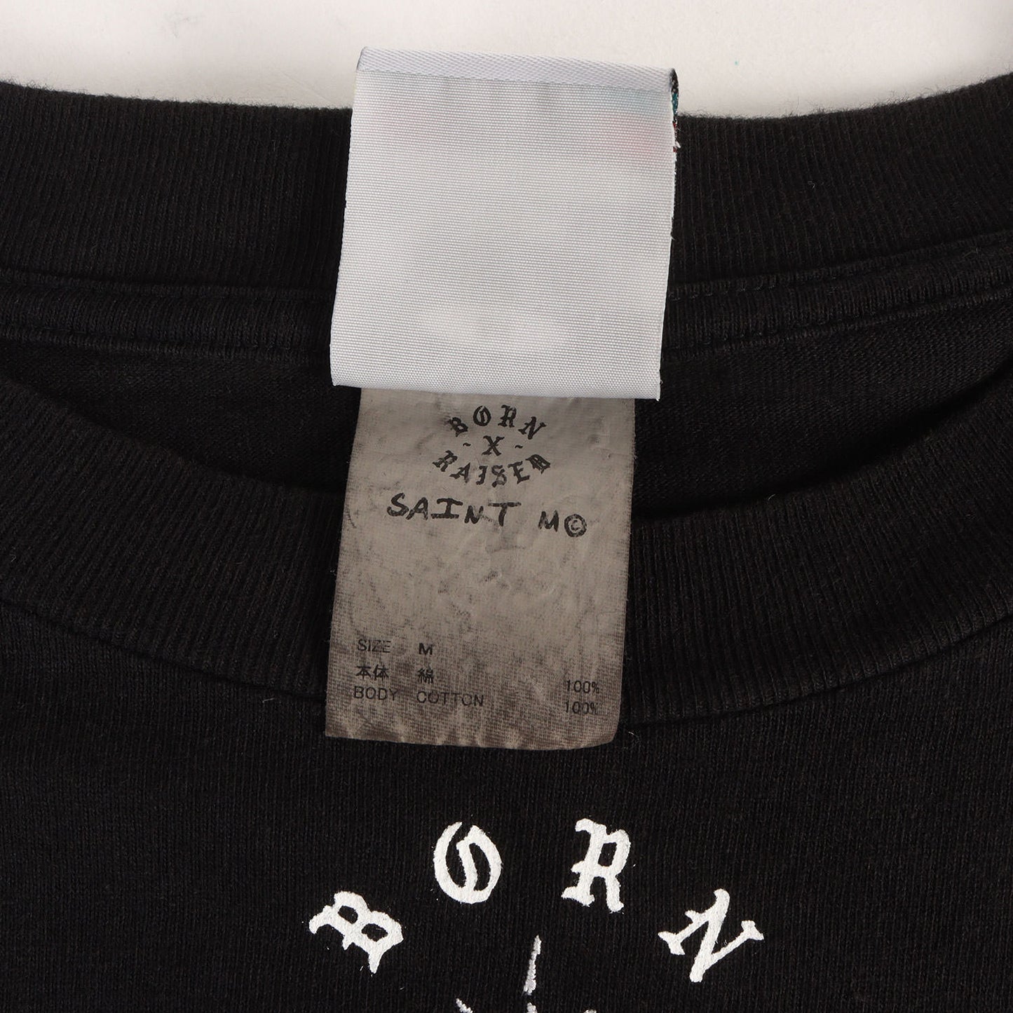 24SS × BORN X RAISED ロゴ プリント刺繍 ロングスリーブ Tシャツ (BR_LS TEE / BORN SAINT )