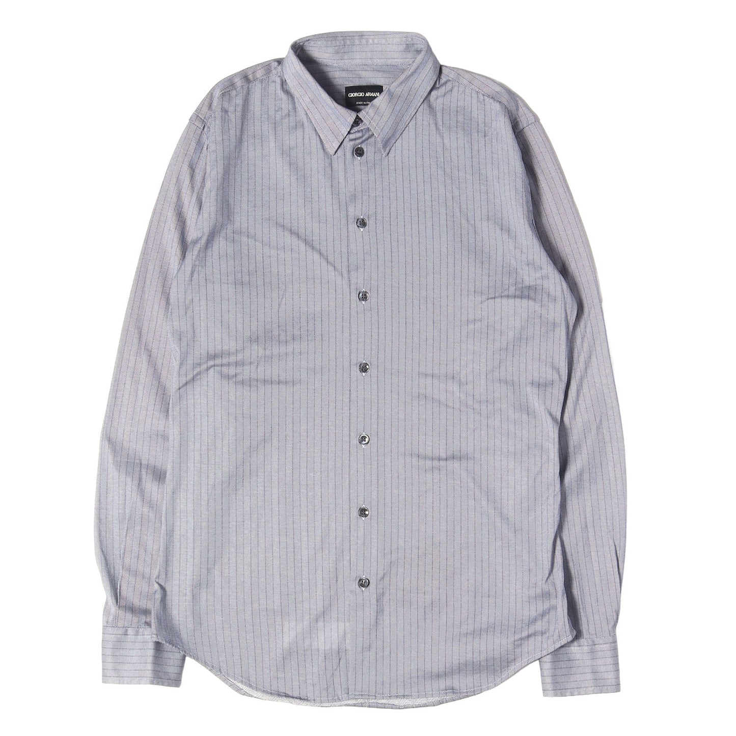 ヘリンボーンストライプ スムース ドレスシャツ / MADE IN ITALY