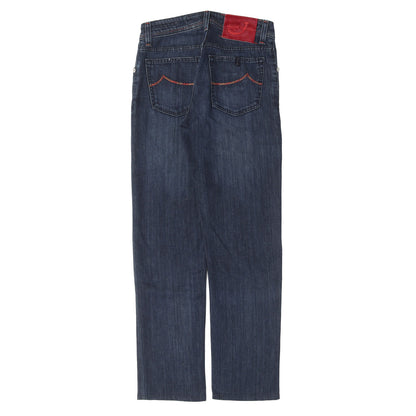 ウォッシュ加工 タイトスリム スラブデニム パンツ (J688 COMFORT)