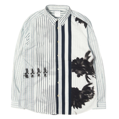 20SS コラージュ パネルプリント ドレスシャツ / MADE IN JAPAN