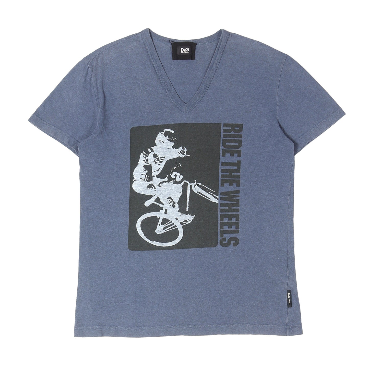 グラフィック ロゴ Vネック Tシャツ