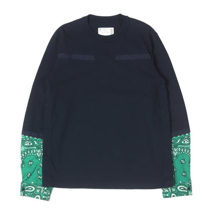 22SS バンダナ切替 ロングスリーブ Tシャツ (Bandana Print L/S T-Shirt)