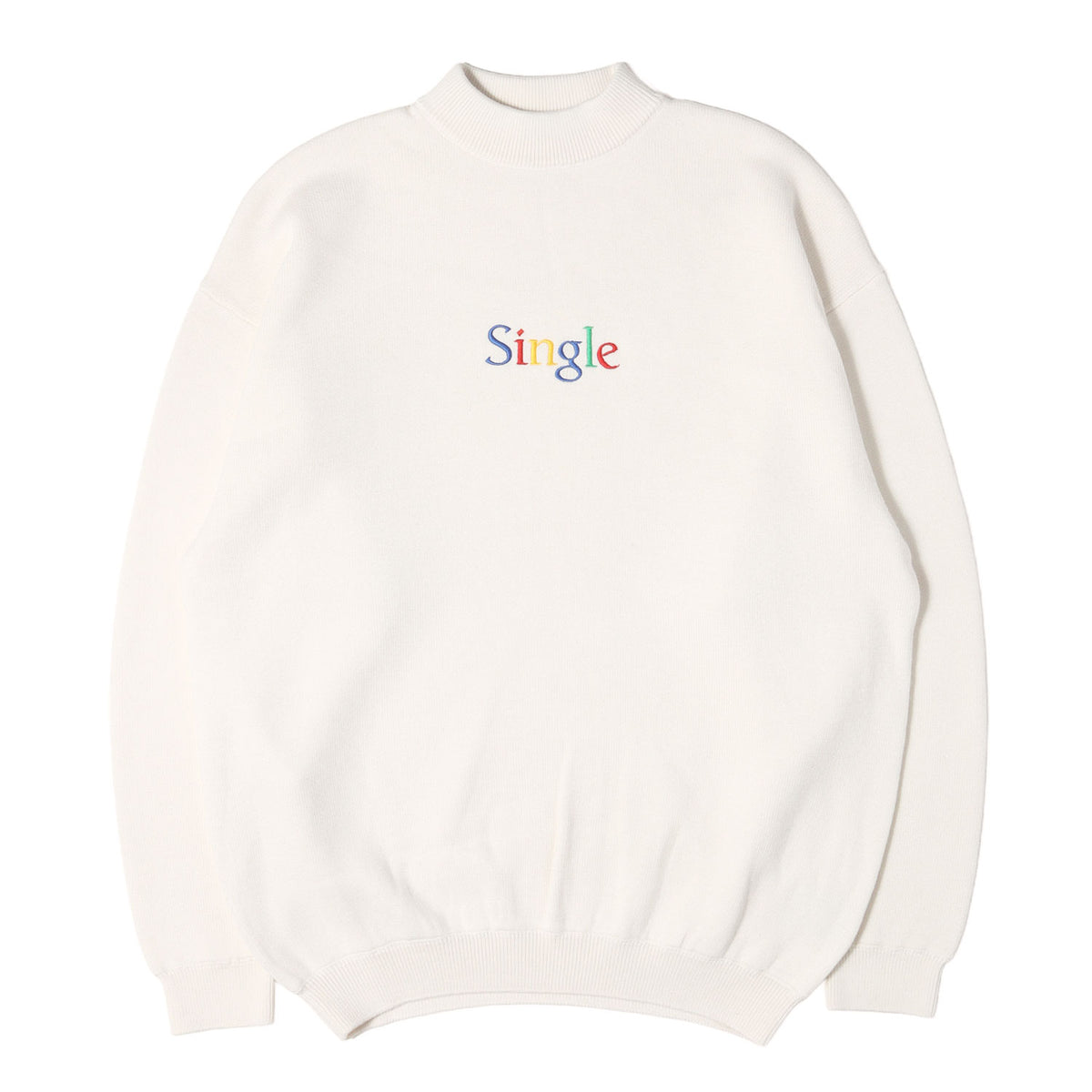 25SS パロディロゴ刺繍 モックネック ニット セーター (Single Logo Knit)