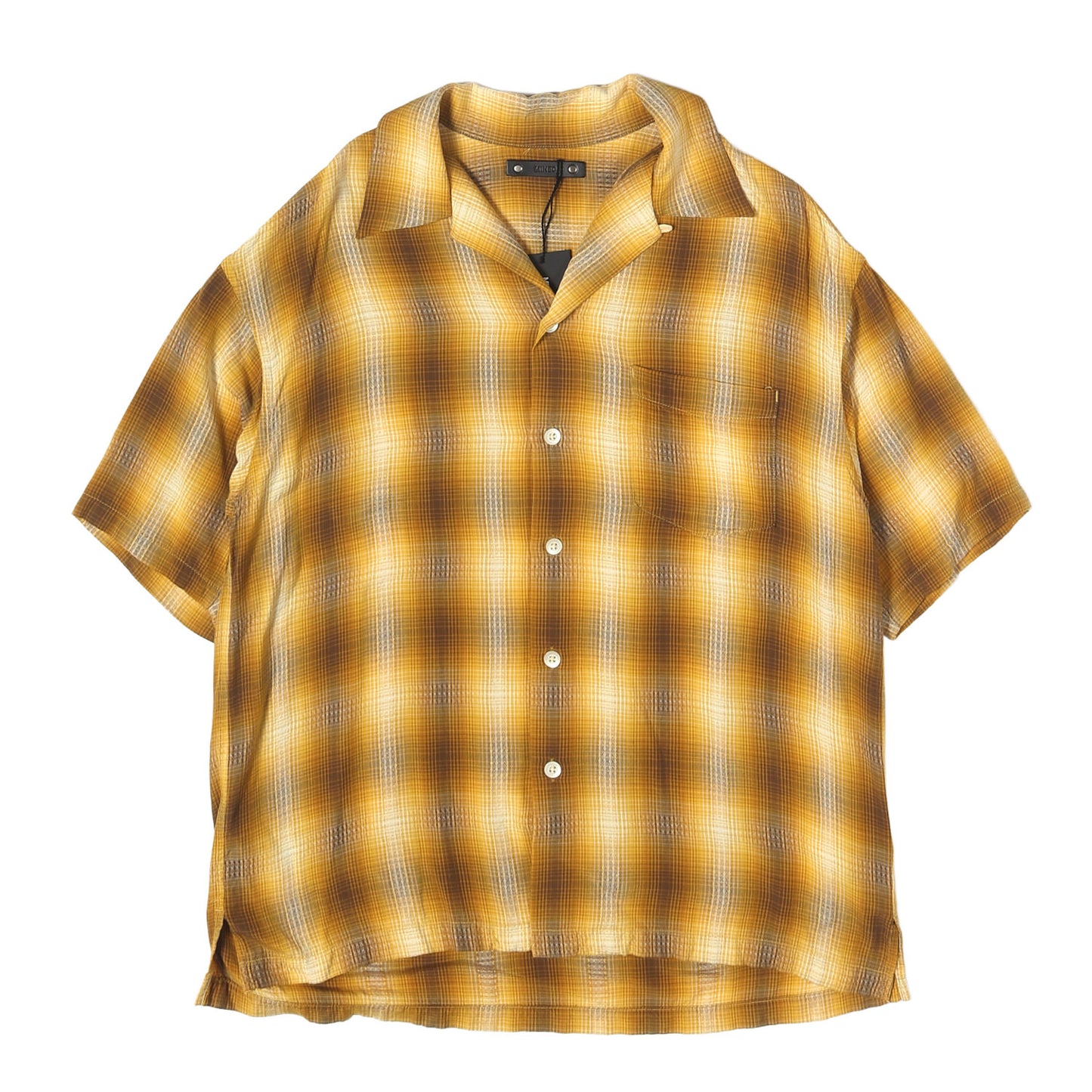 26SS ドビー チェック レーヨン オープンカラー 半袖 シャツ (Rayon Dobby Plaid S.S Open Collar SH)