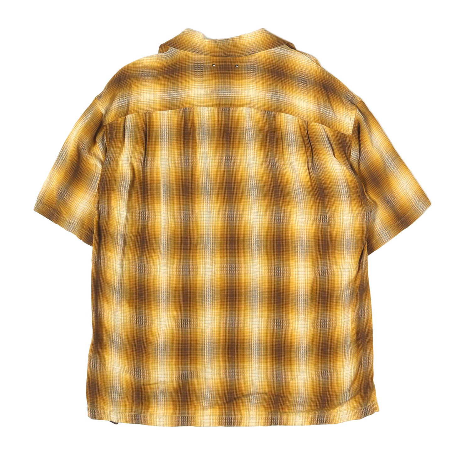 26SS ドビー チェック レーヨン オープンカラー 半袖 シャツ (Rayon Dobby Plaid S.S Open Collar SH)