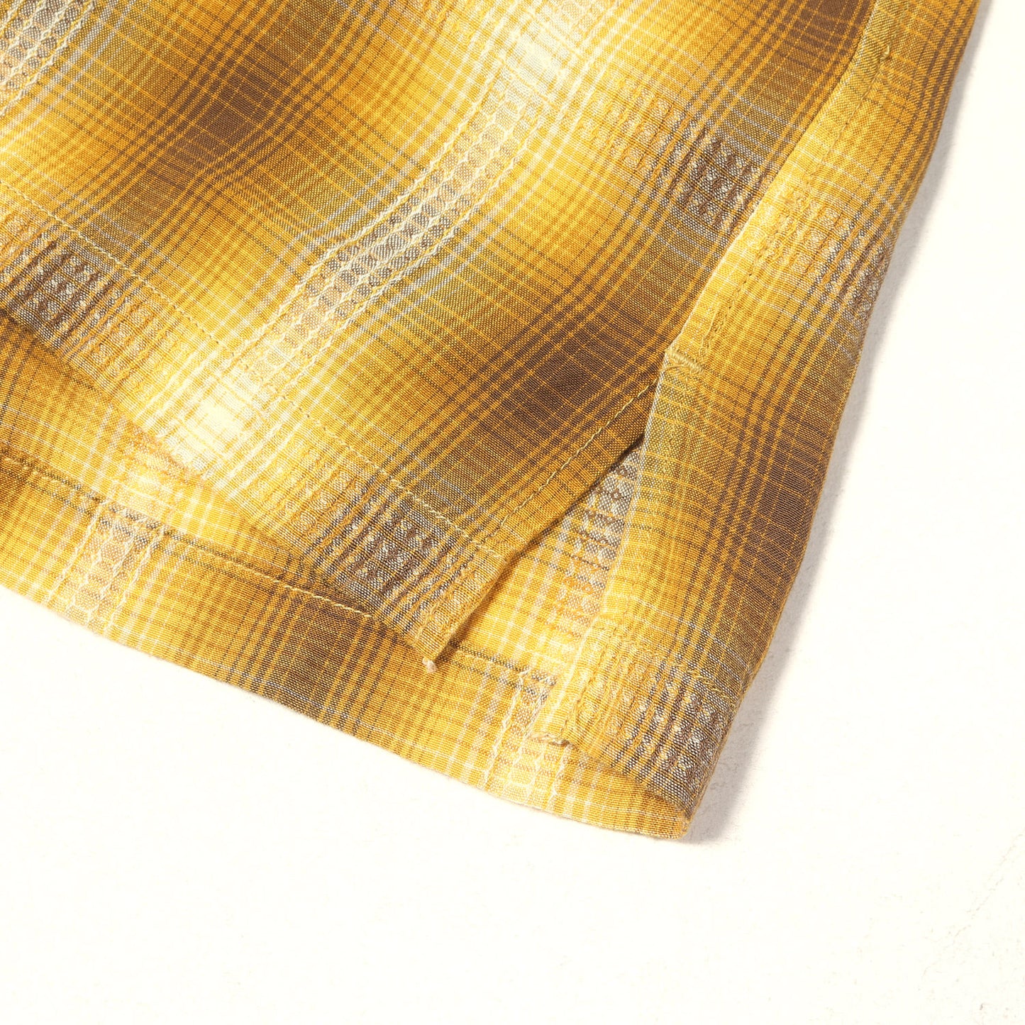 26SS ドビー チェック レーヨン オープンカラー 半袖 シャツ (Rayon Dobby Plaid S.S Open Collar SH)