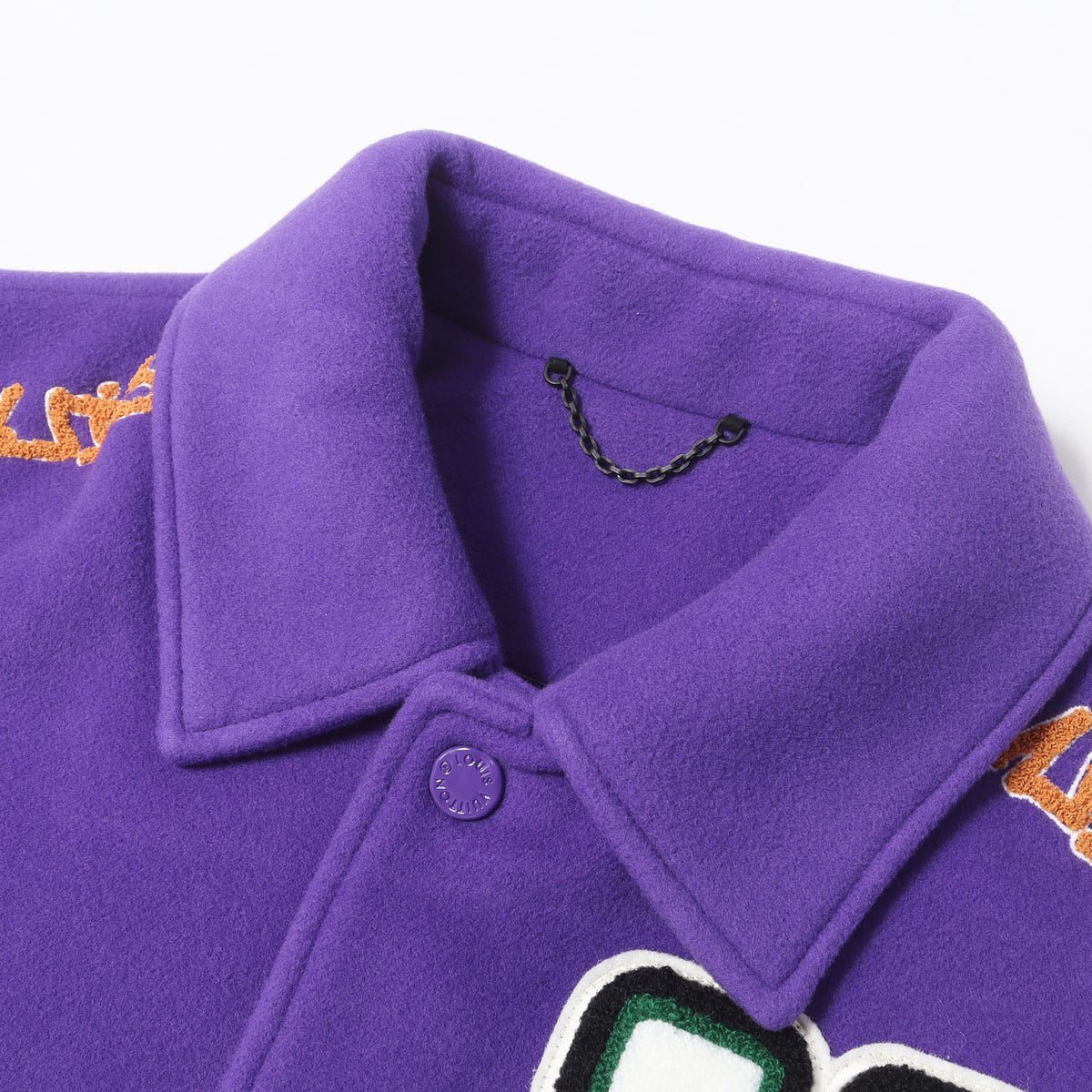 22AW マルチパッチ刺繍 メルトン バーシティ ジャケット (Multi Patches Mixed Leather Varsity Blouson)