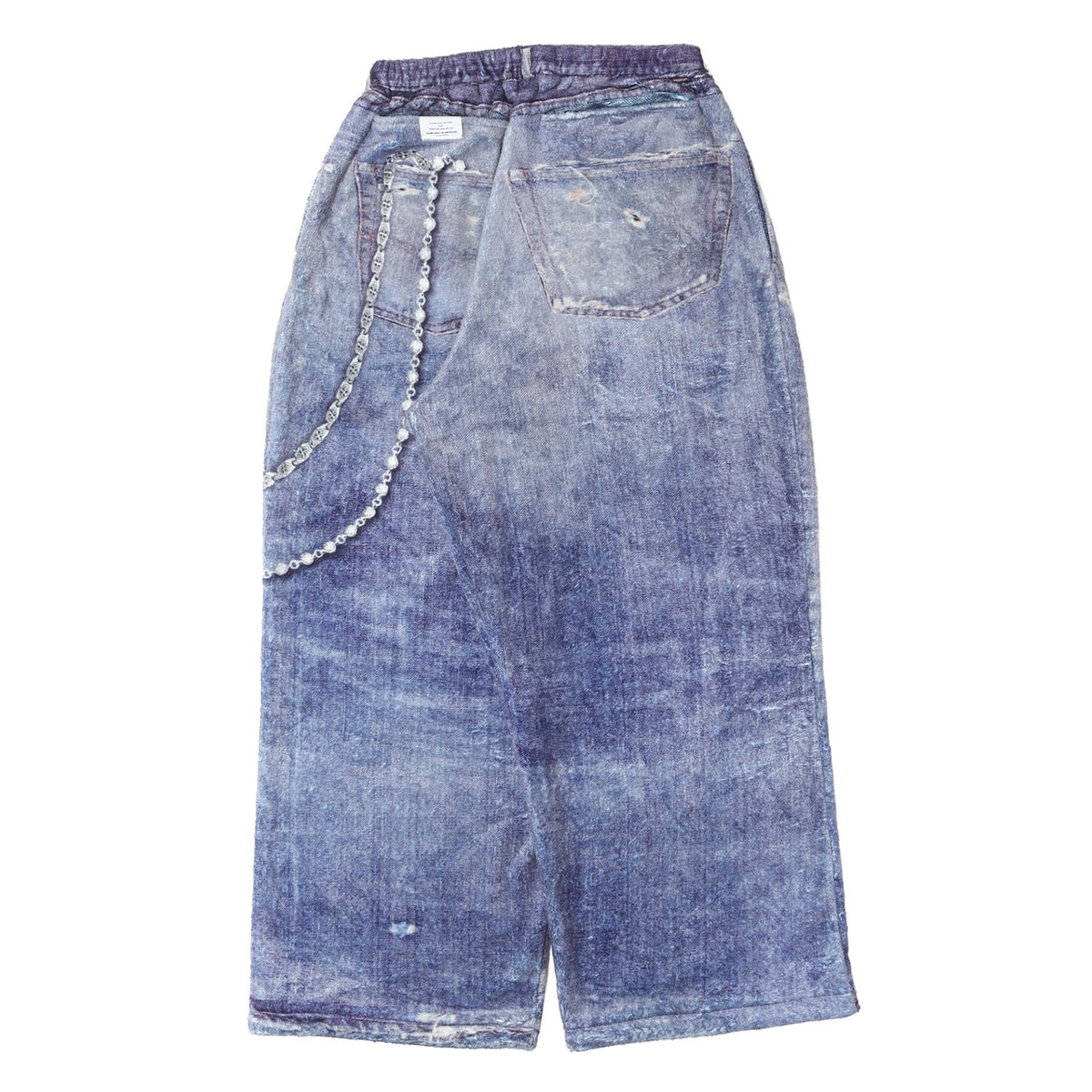 25AW デニムプリント フリースパンツ (FLEECE DENIM PRINT WIDE PANTS)