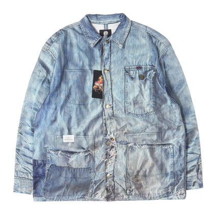 25AW 転写プリント ダブルジップ ジャージー ジャケット (Denim Print Cover All)