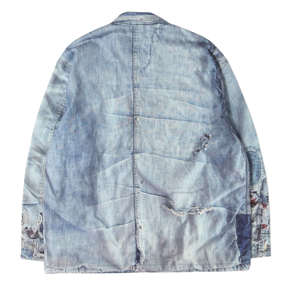 25AW 転写プリント ダブルジップ ジャージー ジャケット (Denim Print Cover All)