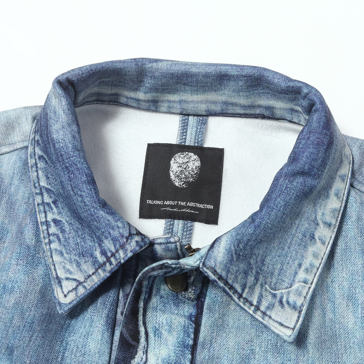 25AW 転写プリント ダブルジップ ジャージー ジャケット (Denim Print Cover All)