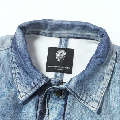 25AW 転写プリント ダブルジップ ジャージー ジャケット (Denim Print Cover All)
