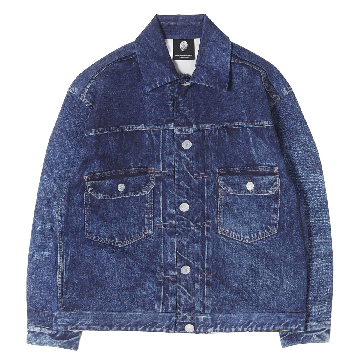 24AW 転写プリント ダブルジップ ジャージー ジャケット (2nd Type Denim Print Jacket)
