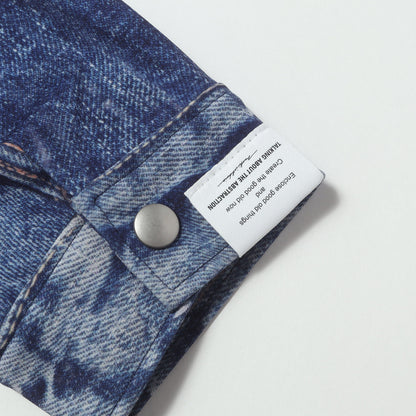 24AW 転写プリント ダブルジップ ジャージー ジャケット (2nd Type Denim Print Jacket)