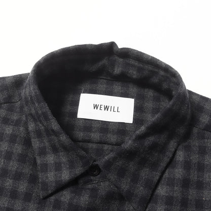チェック ストレッチ ウール シャツ (WOOL CHECK SHIRT)
