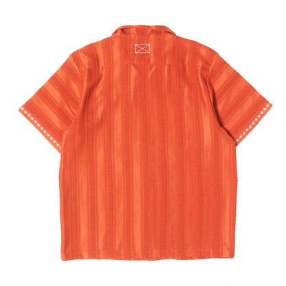 24SS ストライプレース 半袖 シャツ (stripe lace s/s shirts)