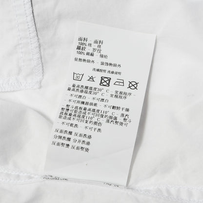 イーグル刺繍 クレリックカラー 半袖シャツ