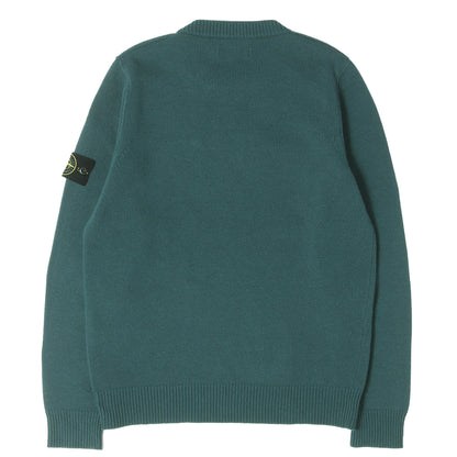 23AW コンパスパッチ ニット セーター (Crewneck sweater with stitch details)