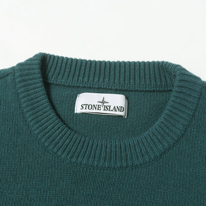 23AW コンパスパッチ ニット セーター (Crewneck sweater with stitch details)