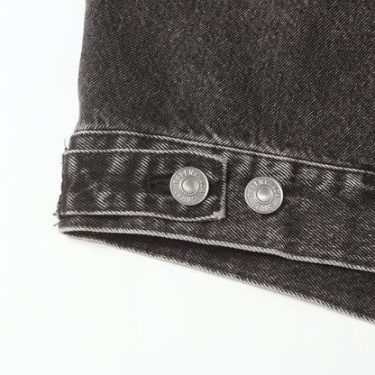 23SS バックラインストーンロゴ デニムジャケット (RHINESTONE LOGO OVERSIZED DENIM JACKET)