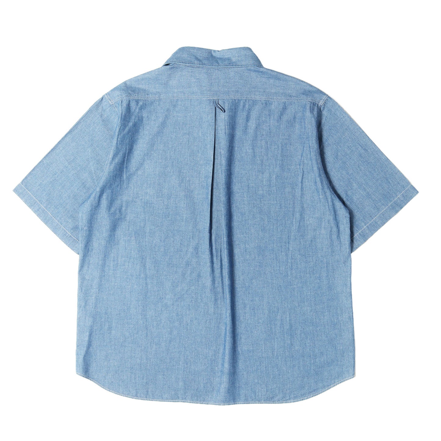 21SS 丸えり シャンブレー プルオーバー 半袖 シャツ (ROUND COLLAR P.O SHIRT S/S) / MADE IN JAPAN